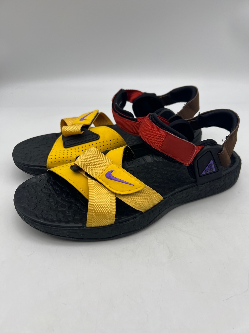 ACG Air Deschutz + Solar Flare Cinnabar Yellow and Red Sport Sandals - Picture 4 of 8